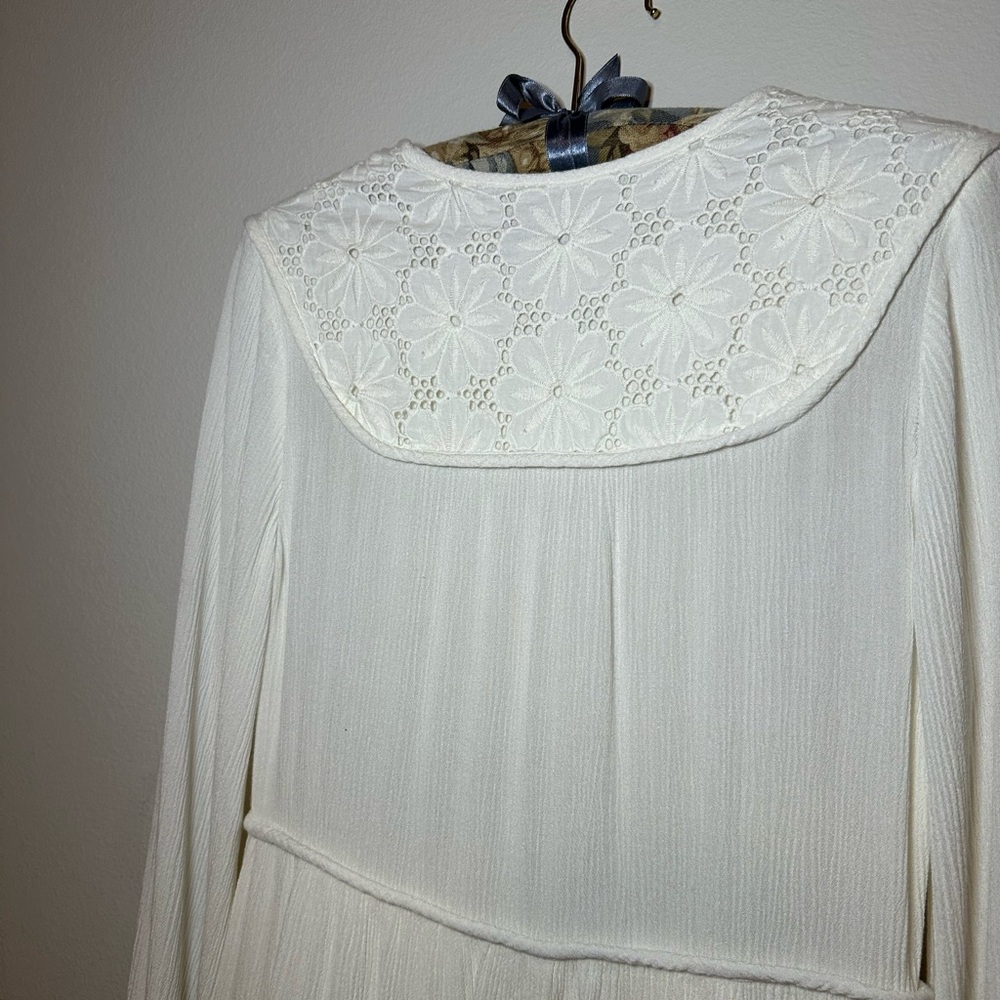 Knox Rose Cream Long Sleeve Dress with Embroidery - Picture 12 of 12